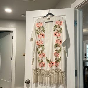Show Me Your Mumu embroidered sheer caftan with sash.  Gorgeous!